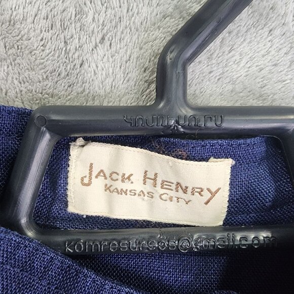 Womens Blue Jack Henry Linen Dress w/ Belt Button-Up Short Sleeve Size XL - Picture 3 of 8